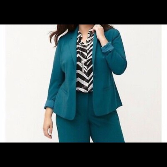 Lane Bryant Turquoise Blazer - Picture 1 of 5